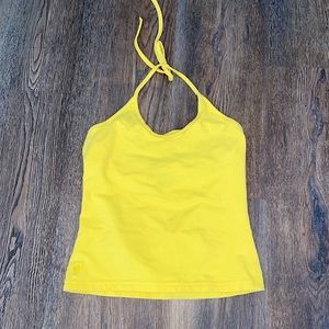 Lilly Pulitzer Yellow Halter Tie Tank Top - Size Medium